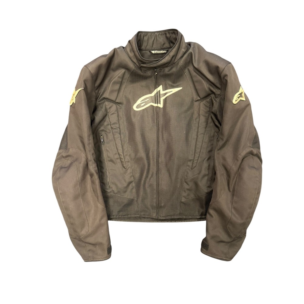 Alpinestars Motorcycle Jacket Mens XL Black Excellent Mesh Textile Racing Gear